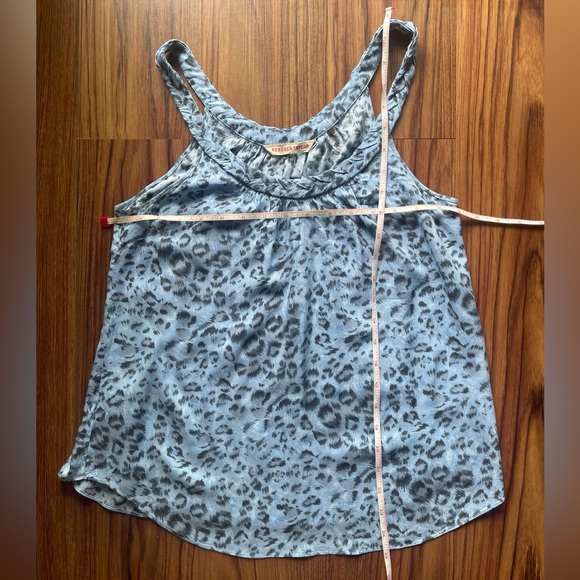 Rebecca Taylor Blue and Black Tank Top Blouse Size 2 - Picture 6 of 8